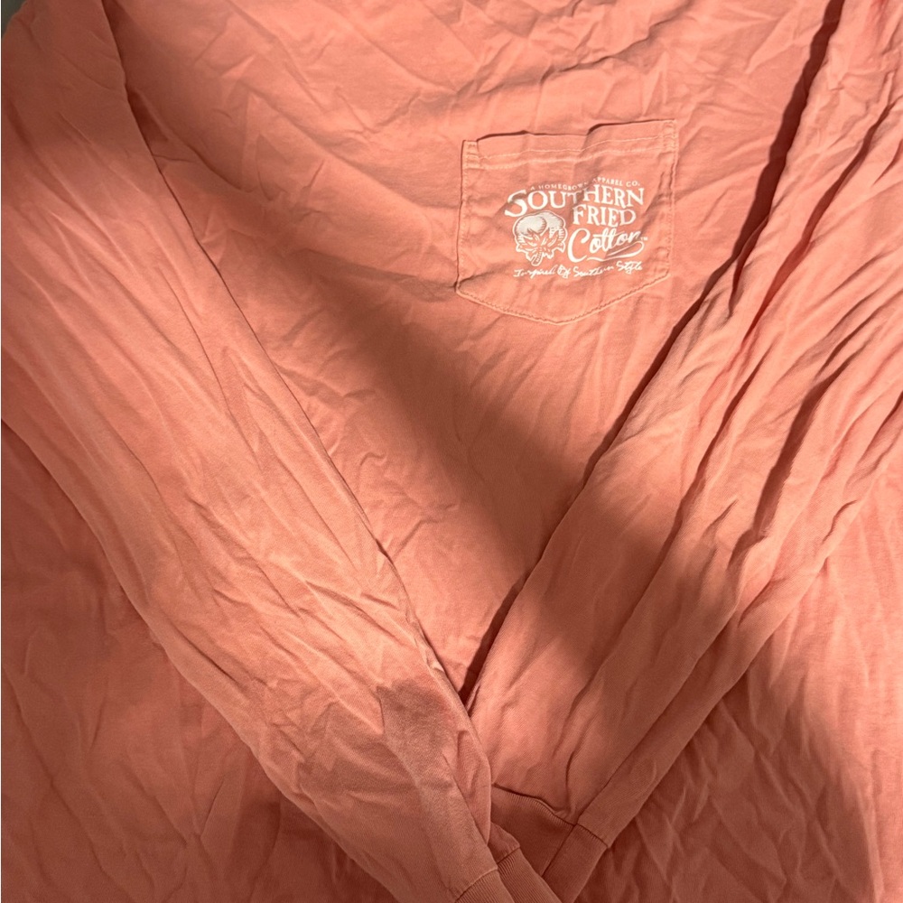 Southern Fried Cotton Coral Shirt